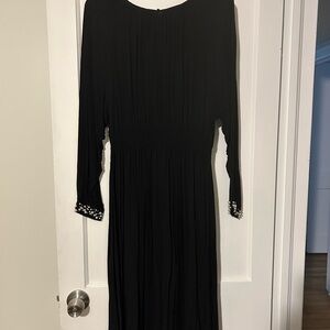 H&M Black Long Sleeve Dress with Embellished Cuffs